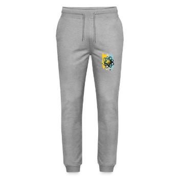Noyau Atomique, Physique, Science - Pantalon de jogging bio MOVER Stanley/Stella unisexe - gris chiné - Devant - Marisol (170cm) & Nik (191cm)