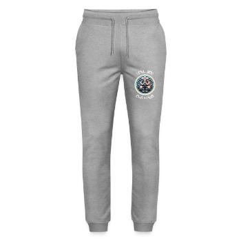 Owlways my Valentine Eule - Stanley/Stella Unisex Bio Jogginghose Mover  - Grau meliert - Vorne - Marisol (170cm) & Nik (191cm)