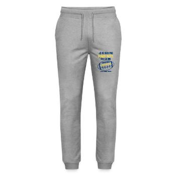 Supportrice Clermontoise Rugby - Pantalon de jogging bio MOVER Stanley/Stella unisexe - gris chiné - Devant - Marisol (170cm) & Nik (191cm)
