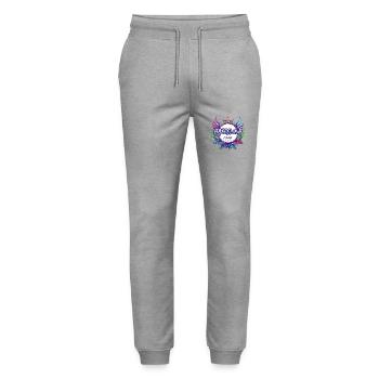 Équipage de Barcelone Coloré - Pantalon de jogging bio MOVER Stanley/Stella unisexe - gris chiné - Devant - Marisol (170cm) & Nik (191cm)