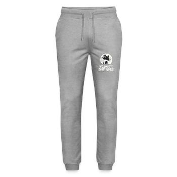 BIENVENUE DANS GHOST WORLD - Pantalon de jogging bio MOVER Stanley/Stella unisexe - gris chiné - Devant - Marisol (170cm) & Nik (191cm)