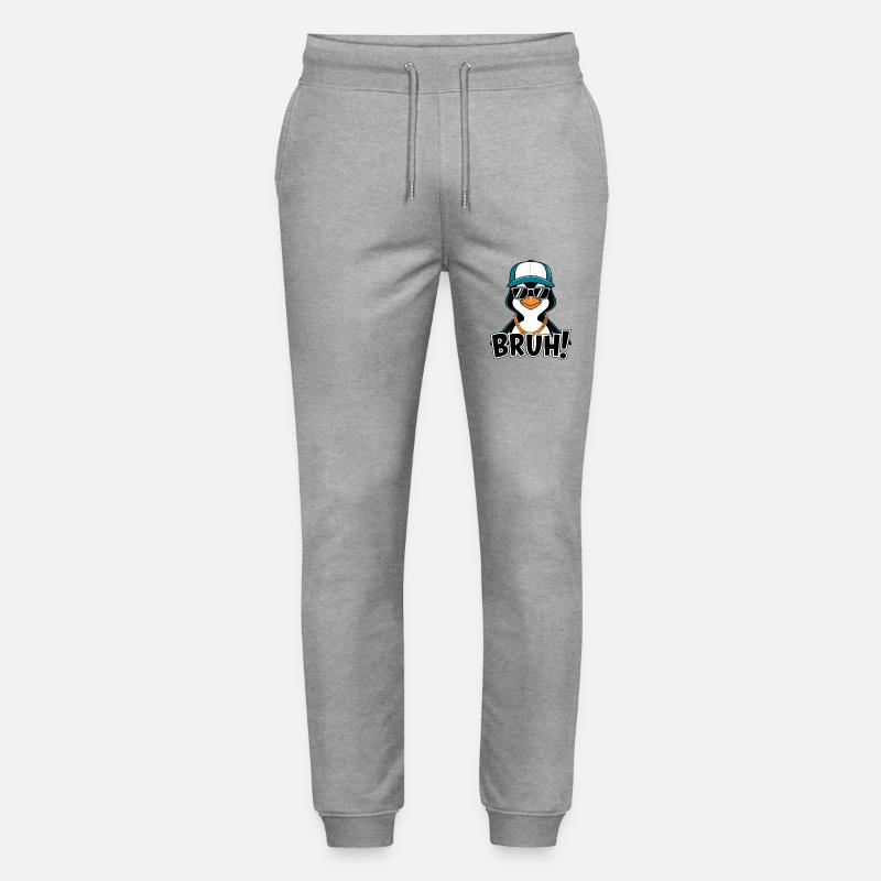 PINGUINS BRUH - Stanley/Stella Unisex Bio Jogginghose Mover  - Grau meliert