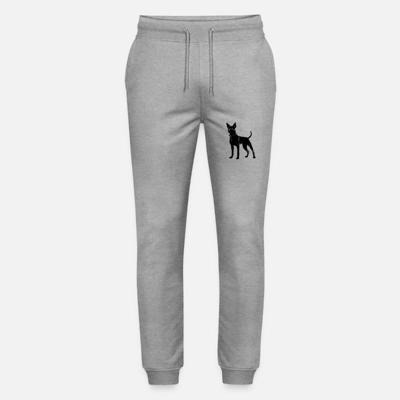 Pinscher Hund - Stanley/Stella Unisex Bio Jogginghose Mover  - Grau meliert