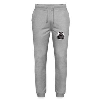Cane Corso Dog Muscles Bodybuilding Beast - Stanley/Stella Mover Unisex Organic Jogging Trousers - heather grey - Front - Marisol (170cm) & Nik (191cm)