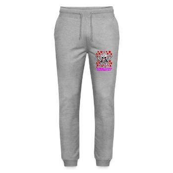 xoxo love you amore Blumen Frauen Valentinstag 14 - Stanley/Stella Unisex Bio Jogginghose Mover  - Grau meliert - Vorne - Marisol (170cm) & Nik (191cm)