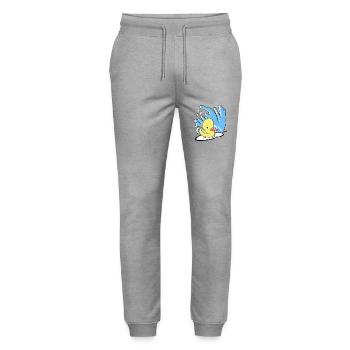 Surfin'Duck - Stanley/Stella Unisex Bio Jogginghose Mover  - Grau meliert - Vorne - Marisol (170cm) & Nik (191cm)