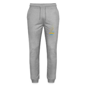 Saxophone Crazy Saxophone Dude - Stanley/Stella Unisex Bio Jogginghose Mover  - Grau meliert - Vorne - Marisol (170cm) & Nik (191cm)