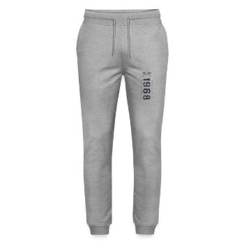 Edition Limitée 1968 Anniversaire Force et Honneur - Pantalon de jogging bio MOVER Stanley/Stella unisexe - gris chiné - Devant - Marisol (170cm) & Nik (191cm)