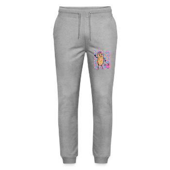 Printemps Été Cacahuète Fleurs Filles Enfants - Pantalon de jogging bio MOVER Stanley/Stella unisexe - gris chiné - Devant - Marisol (170cm) & Nik (191cm)