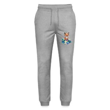 Frühling Fuchs Füchse Kinder Kind Tirol Österreich - Stanley/Stella Unisex Bio Jogginghose Mover  - Grau meliert - Vorne - Marisol (170cm) & Nik (191cm)