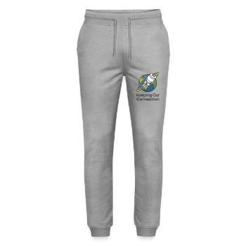 UNSERE VERBINDUNG AUFRECHTERHALTEN - Stanley/Stella Unisex Bio Jogginghose Mover  - Grau meliert - Vorne - Marisol (170cm) & Nik (191cm)