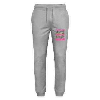 Plant Lover Gardening Girl Plant - Stanley/Stella Mover Unisex Organic Jogging Trousers - heather grey - Front - Marisol (170cm) & Nik (191cm)