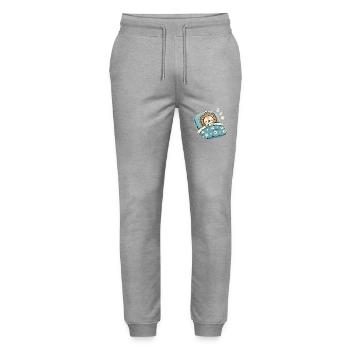 Lion Sleeping In Bed At Night Time - Stanley/Stella Unisex Bio Jogginghose Mover  - Grau meliert - Vorne - Marisol (170cm) & Nik (191cm)