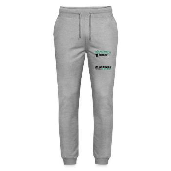 Guestbook 21 Birthday Sign Children's - Stanley/Stella Mover Unisex Organic Jogging Trousers - heather grey - Front - Marisol (170cm) & Nik (191cm)