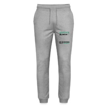 Guestbook 34 Birthday Sign Children's - Stanley/Stella Mover Unisex Organic Jogging Trousers - heather grey - Front - Marisol (170cm) & Nik (191cm)