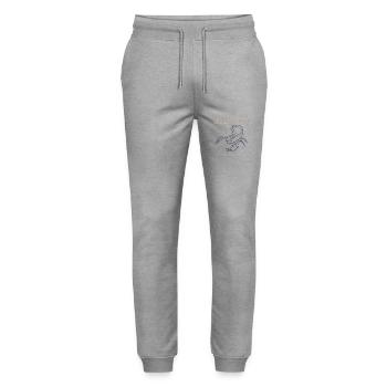 Skorpion Sternzeichen - Unberechenbar Spruch - Stanley/Stella Unisex Bio Jogginghose Mover  - Grau meliert - Vorne - Marisol (170cm) & Nik (191cm)