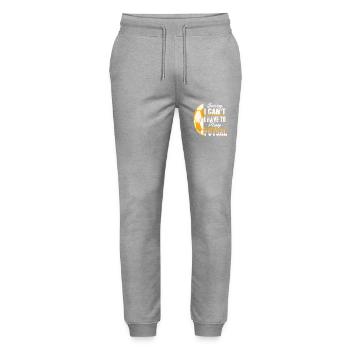 Désolé, je ne peux pas, je dois jouer au futsal Excuse amusante - Pantalon de jogging bio MOVER Stanley/Stella unisexe - gris chiné - Devant - Marisol (170cm) & Nik (191cm)