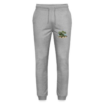 Galapagos-Inseln Eidechse - Stanley/Stella Unisex Bio Jogginghose Mover  - Grau meliert - Vorne - Marisol (170cm) & Nik (191cm)