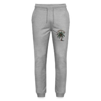 Vacation Club Summer Festival Vacation Beach Vacation - Stanley/Stella Mover Unisex Organic Jogging Trousers - heather grey - Front - Marisol (170cm) & Nik (191cm)