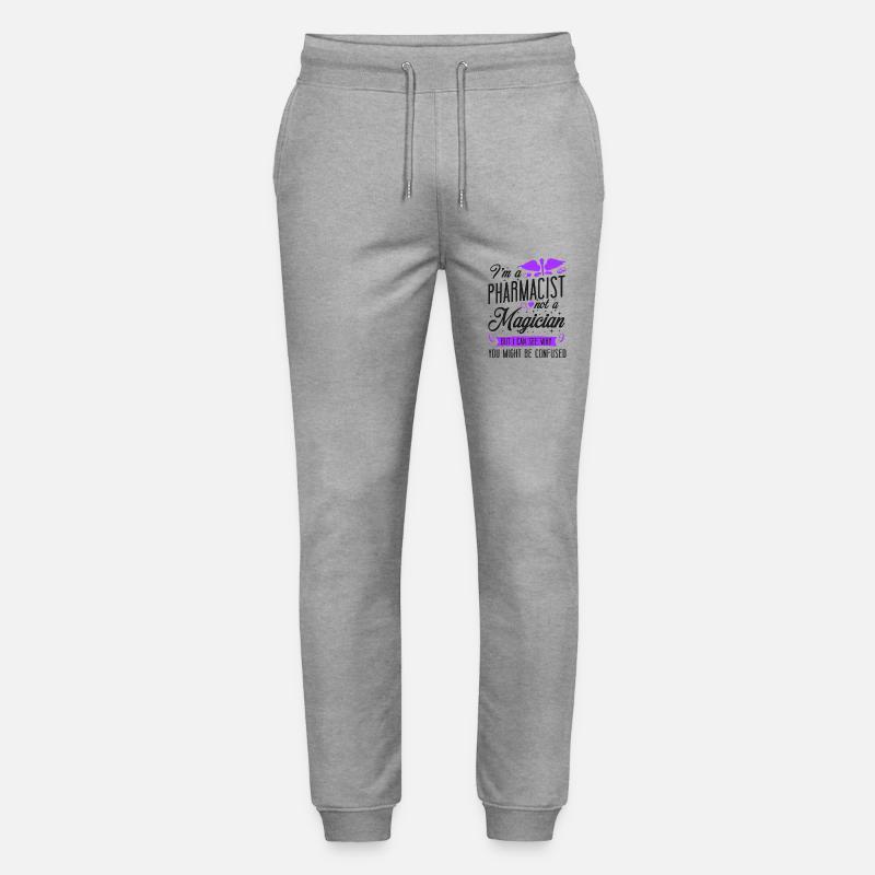 Pharmacy Tech Technician - Stanley/Stella Mover Unisex Organic Jogging Trousers - heather grey