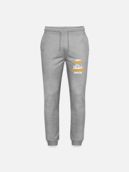 Grappige Fiets Willekeurige Zwaartekracht Check Humor - Stanley/Stella uniseks bio joggingbroek Mover - grijs gemêleerd