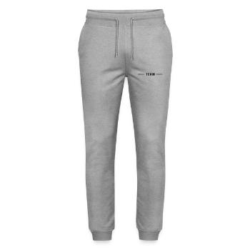 Team Linie - Stanley/Stella Unisex Bio Jogginghose Mover  - Grau meliert - Vorne - Marisol (170cm) & Nik (191cm)