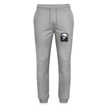 Horror Halloween Fledermäuse Kämpfer Schwert - Stanley/Stella Unisex Bio Jogginghose Mover  - Grau meliert - Vorne - Marisol (170cm) & Nik (191cm)