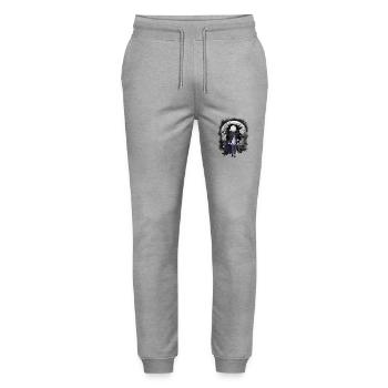 horreur halloweefn fleddermäuse épée de combattant - Pantalon de jogging bio MOVER Stanley/Stella unisexe - gris chiné - Devant - Marisol (170cm) & Nik (191cm)