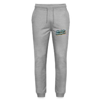 Heimathafen Kühlungsborn Andenken - Stanley/Stella Unisex Bio Jogginghose Mover  - Grau meliert - Vorne - Marisol (170cm) & Nik (191cm)