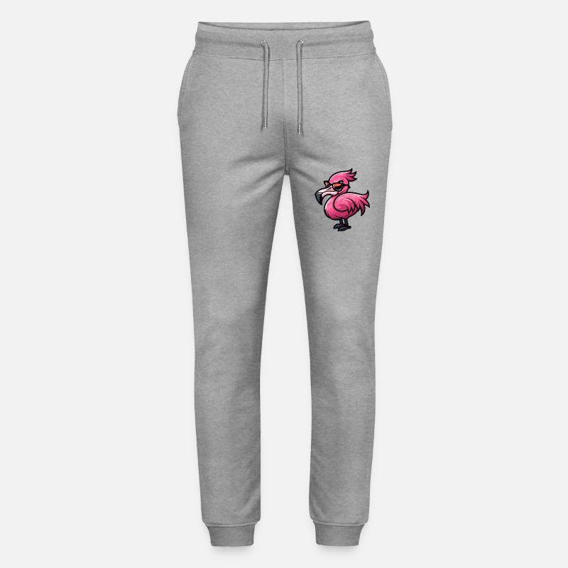 Flamingo Comic Cool - Stanley/Stella Unisex Bio Jogginghose Mover  - Grau meliert