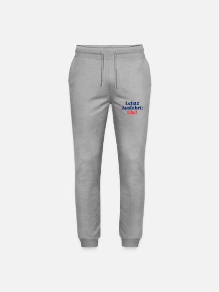Letzte Ausfahrt: Ehe / Poltern - Stanley/Stella Unisex Bio Jogginghose Mover  - Grau meliert