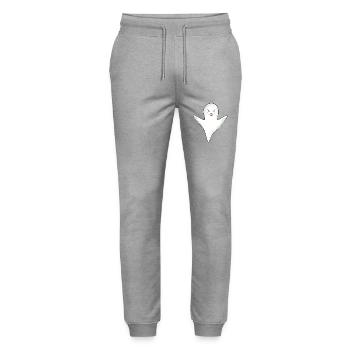 Kawaii Ghost Ghosts Halloween Halloween Costume - Stanley/Stella Mover Unisex Organic Jogging Trousers - heather grey - Front - Marisol (170cm) & Nik (191cm)