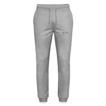 Graffiti style Splash hip hop colors painter love - Stanley/Stella Mover Unisex Organic Jogging Trousers - heather grey - Front - Marisol (170cm) & Nik (191cm)