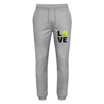 Tennis Liebe - Stanley/Stella Unisex Bio Jogginghose Mover  - Grau meliert - Vorne - Marisol (170cm) & Nik (191cm)