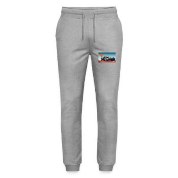 Colorful Racecar - Stanley/Stella Unisex Bio Jogginghose Mover  - Grau meliert - Vorne - Marisol (170cm) & Nik (191cm)