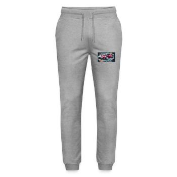 Red Racecar (Racecar Collection) - Stanley/Stella Unisex Bio Jogginghose Mover  - Grau meliert - Vorne - Marisol (170cm) & Nik (191cm)