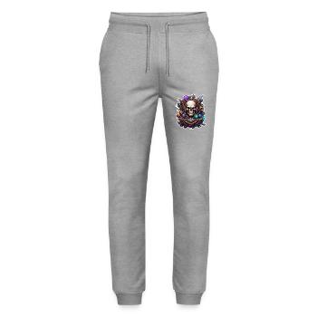 Pommes frites / Fast Food / Kartoffel / Essen - Stanley/Stella Unisex Bio Jogginghose Mover  - Grau meliert - Vorne - Marisol (170cm) & Nik (191cm)