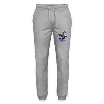 Magic Ball / Witch Hat / Face / Funny - Stanley/Stella Mover Unisex Organic Jogging Trousers - heather grey - Front - Marisol (170cm) & Nik (191cm)