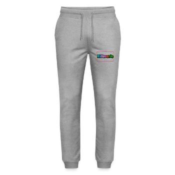 201443 - Stanley/Stella Mover Unisex Organic Jogging Trousers - heather grey - Front - Marisol (170cm) & Nik (191cm)