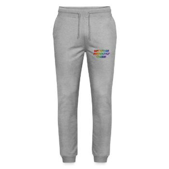 Laissez-moi être parfaitement queer - Pantalon de jogging bio MOVER Stanley/Stella unisexe - gris chiné - Devant - Marisol (170cm) & Nik (191cm)