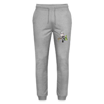 Vogel - Stanley/Stella Unisex Bio Jogginghose Mover  - Grau meliert - Vorne - Marisol (170cm) & Nik (191cm)