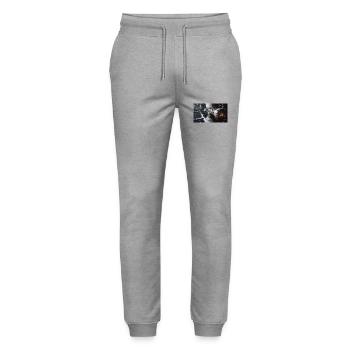 Lost in Space 1 1 - Stanley/Stella Mover Unisex Organic Jogging Trousers - heather grey - Front - Marisol (170cm) & Nik (191cm)