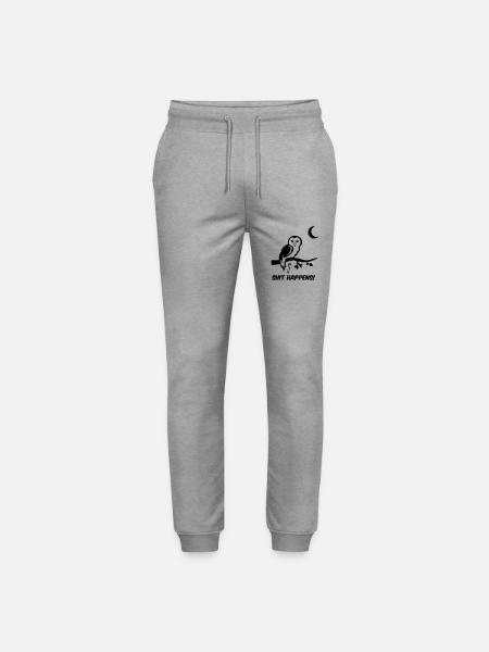 Owl Shit Happens - Stanley/Stella Mover Unisex Organic Jogging Trousers - heather grey