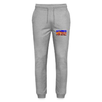 Marseille Stadt - Stanley/Stella Unisex Bio Jogginghose Mover  - Grau meliert - Vorne - Marisol (170cm) & Nik (191cm)