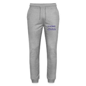 Ich bin Pädagoge - ich rette die Welt - Stanley/Stella Unisex Bio Jogginghose Mover  - Grau meliert - Vorne - Marisol (170cm) & Nik (191cm)