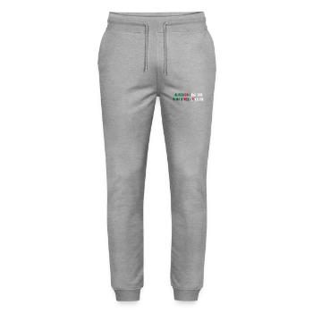 Algérien demi har o manwelich lelor-cadeau Algérie - Pantalon de jogging bio MOVER Stanley/Stella unisexe - gris chiné - Devant - Marisol (170cm) & Nik (191cm)