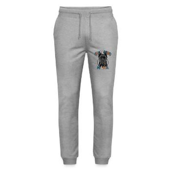 Cane Corso Maman Chiens Chien Fête des Mères Wilsigns - Pantalon de jogging bio MOVER Stanley/Stella unisexe - gris chiné - Devant - Marisol (170cm) & Nik (191cm)
