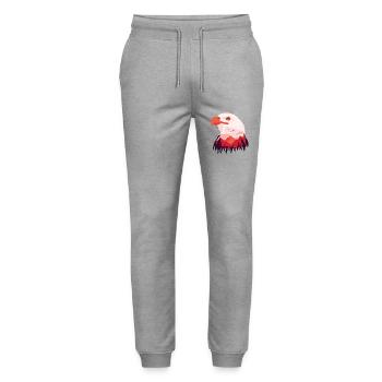 Aigle Pygargue à tête blanche - Pantalon de jogging bio MOVER Stanley/Stella unisexe - gris chiné - Devant - Marisol (170cm) & Nik (191cm)