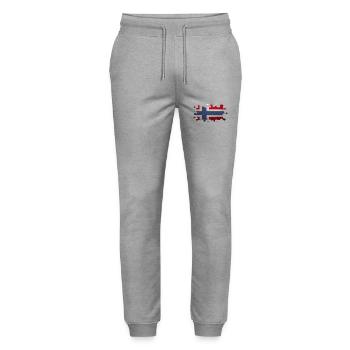 Norvège Norvège Drapeau Scandinavie Norden Tor Viking - Pantalon de jogging bio MOVER Stanley/Stella unisexe - gris chiné - Devant - Marisol (170cm) & Nik (191cm)