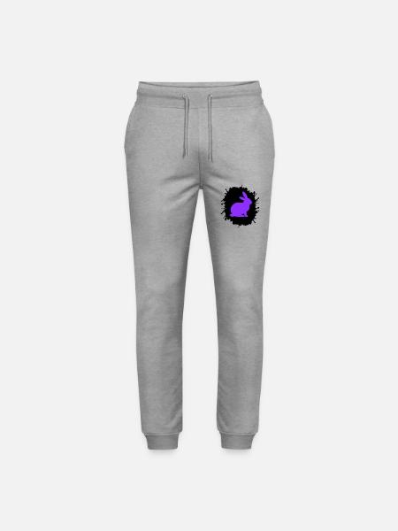 Splatter Bunny - Stanley/Stella Mover Unisex Organic Jogging Trousers - heather grey